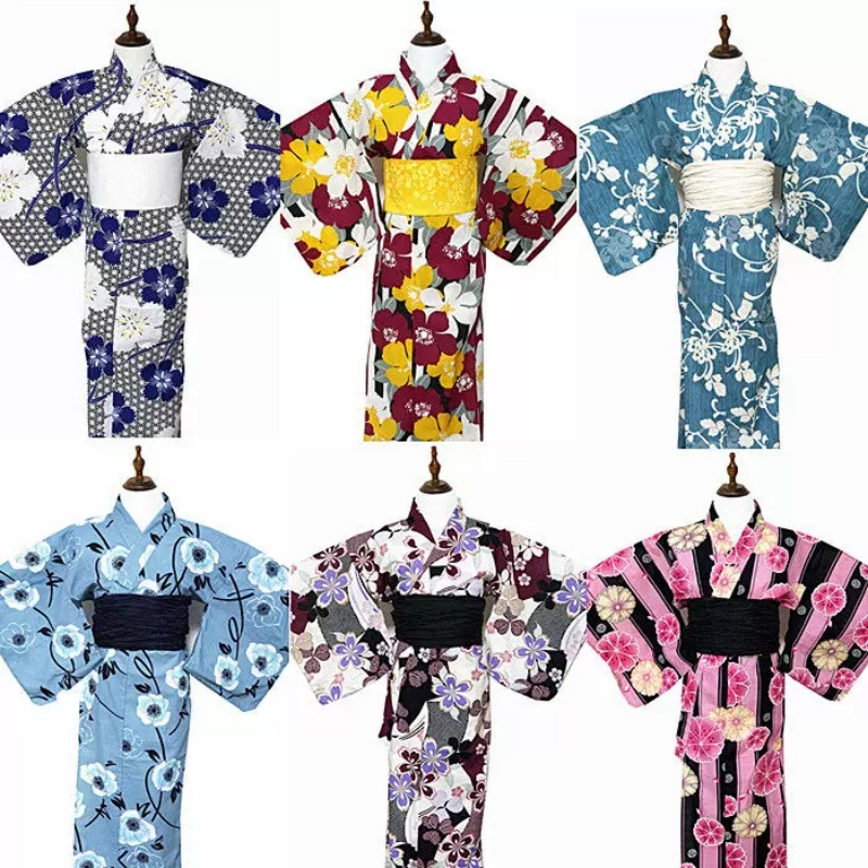 Women'S Formal Traditional Wear - Kimono Wanita Musim Panas Yukata Katun