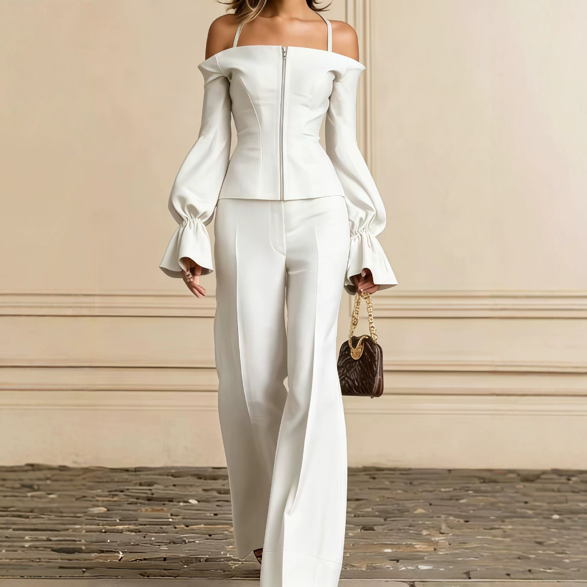 Women Formal Wear Set - Setelan Celana 2 Potong Wanita, Atasan