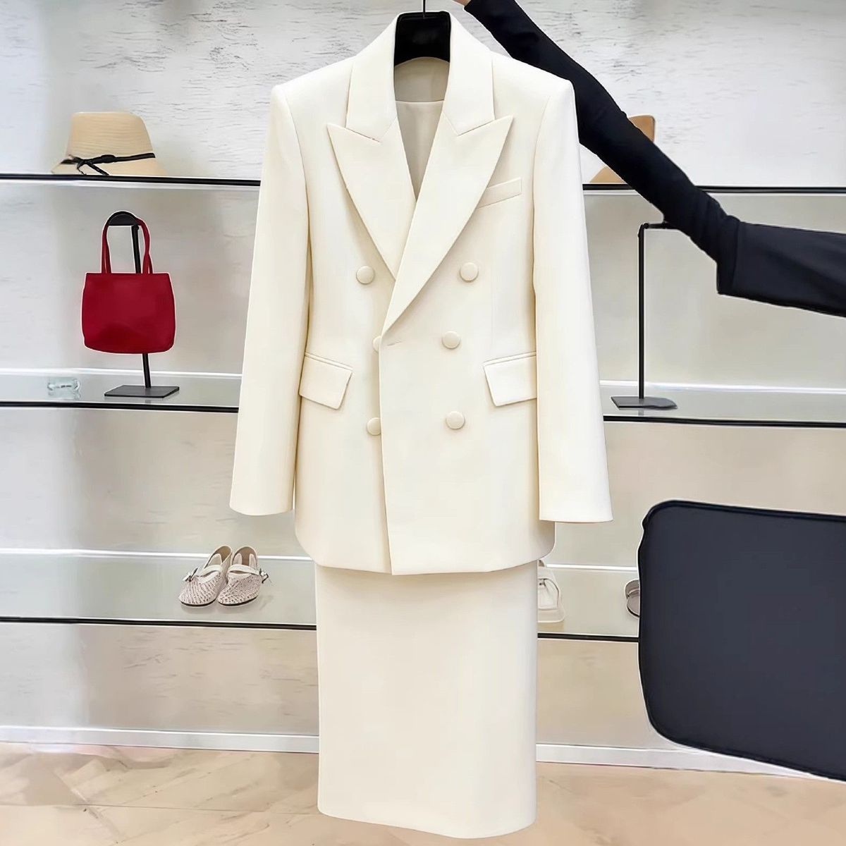 Women Formal Wear Set - Setelan Jas Blazer Putih untuk Wanita