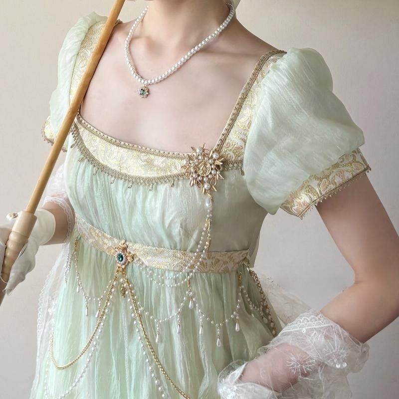 Gaun Lolita Handmade Regency E - Women'S Green Formal Wear ulasan dan harga