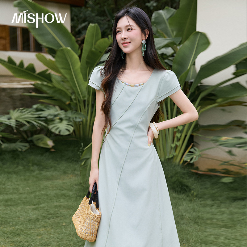 Gaun Midi Panjang Hijau Wanita - Women'S Green Formal Wear ulasan dan harga