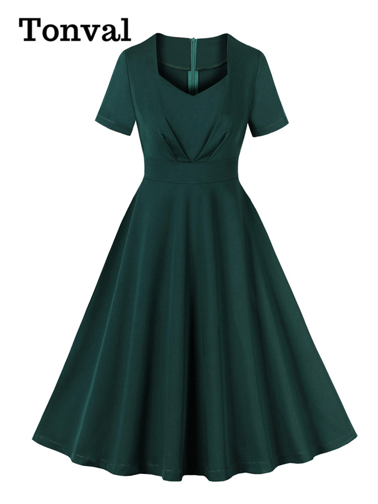 Tonval gaun ayun pinggang ting - Women'S Green Formal Wear ulasan dan harga