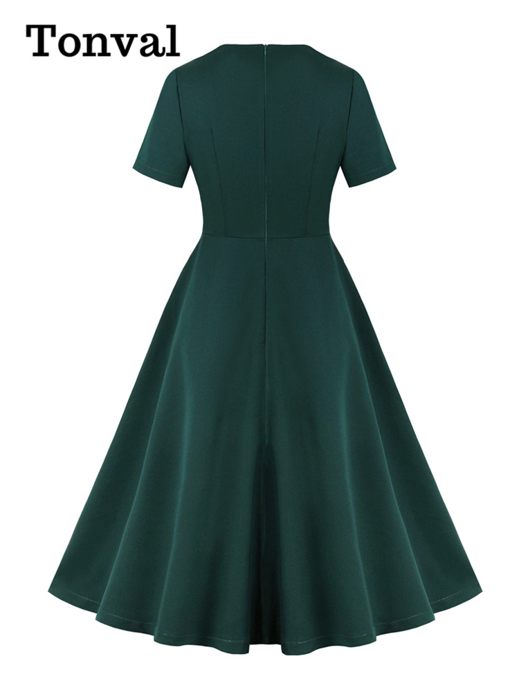 Tonval gaun ayun pinggang ting - Women'S Green Formal Wear ulasan dan harga