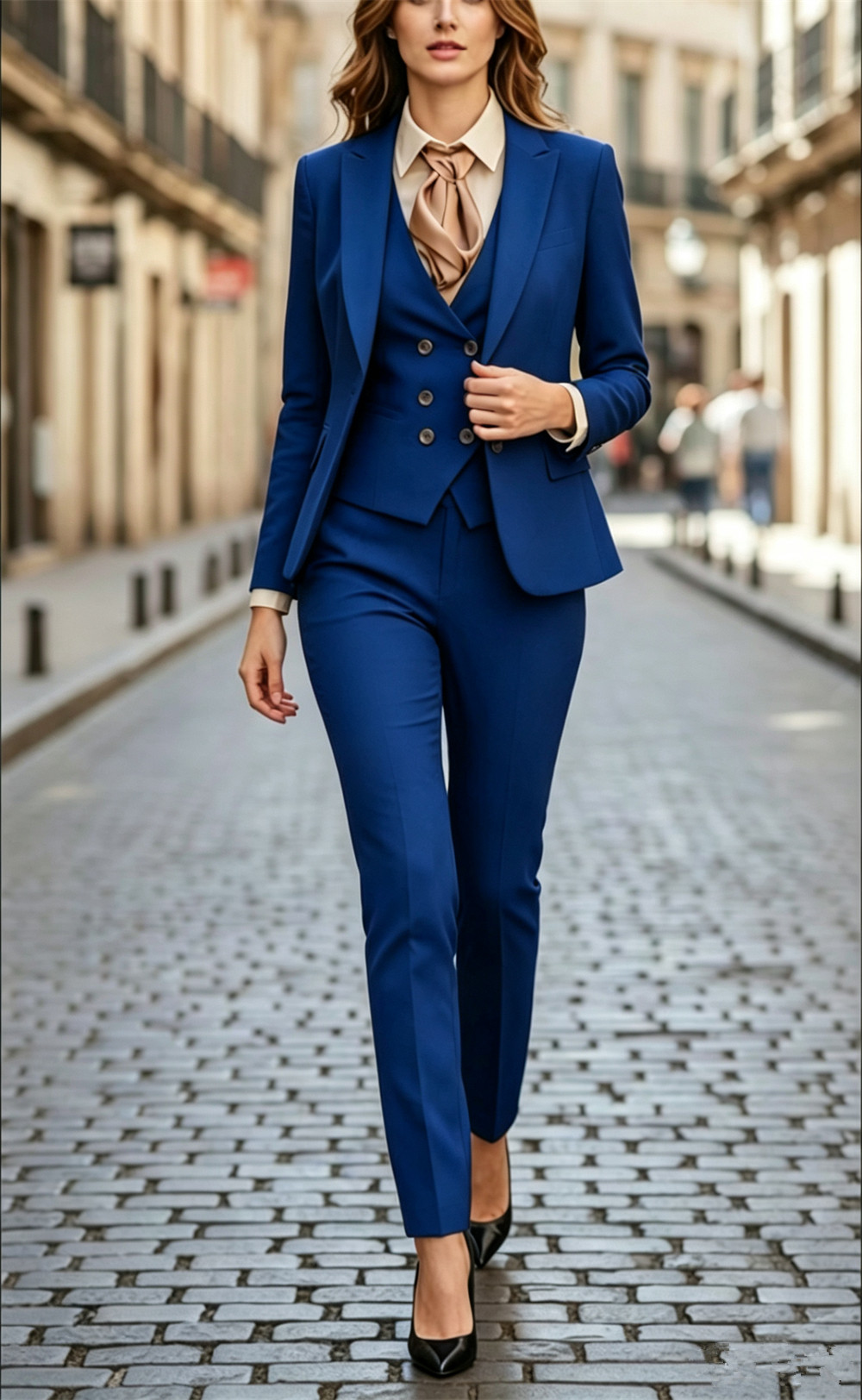 Setelan 3 Potong Hitam Wanita, - Women Formal Wear Vest ulasan dan harga