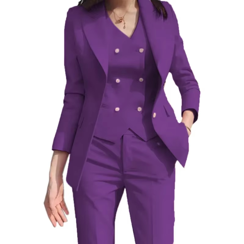 Setelan Wanita Mewah Warna Pin - Women Formal Wear Vest ulasan dan harga