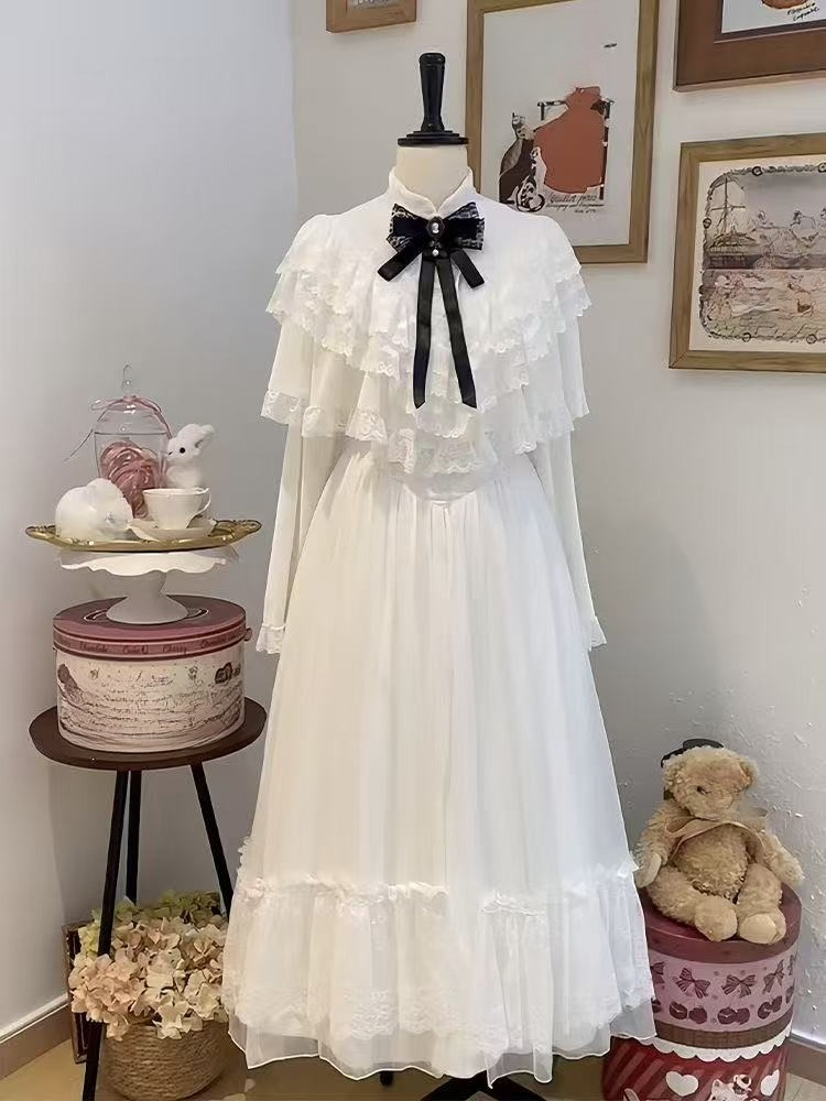 Gaun Maxi Putih Bergaya Jepang - Formal Women'S Wear ulasan dan harga