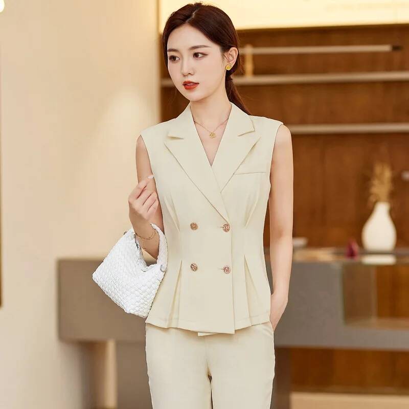 Setelan Celana Wanita Elegan d - Women Formal Wear Vest ulasan dan harga