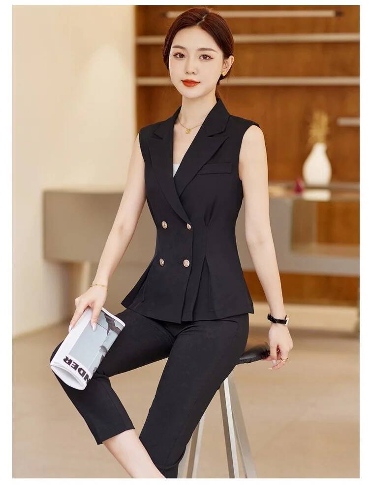 Setelan Celana Wanita Elegan d - Women Formal Wear Vest ulasan dan harga