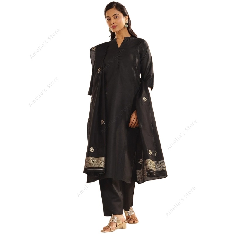 Setelan 3-Pcs Kurta, Celana, d - Women'S Formal Traditional Wear ulasan dan harga