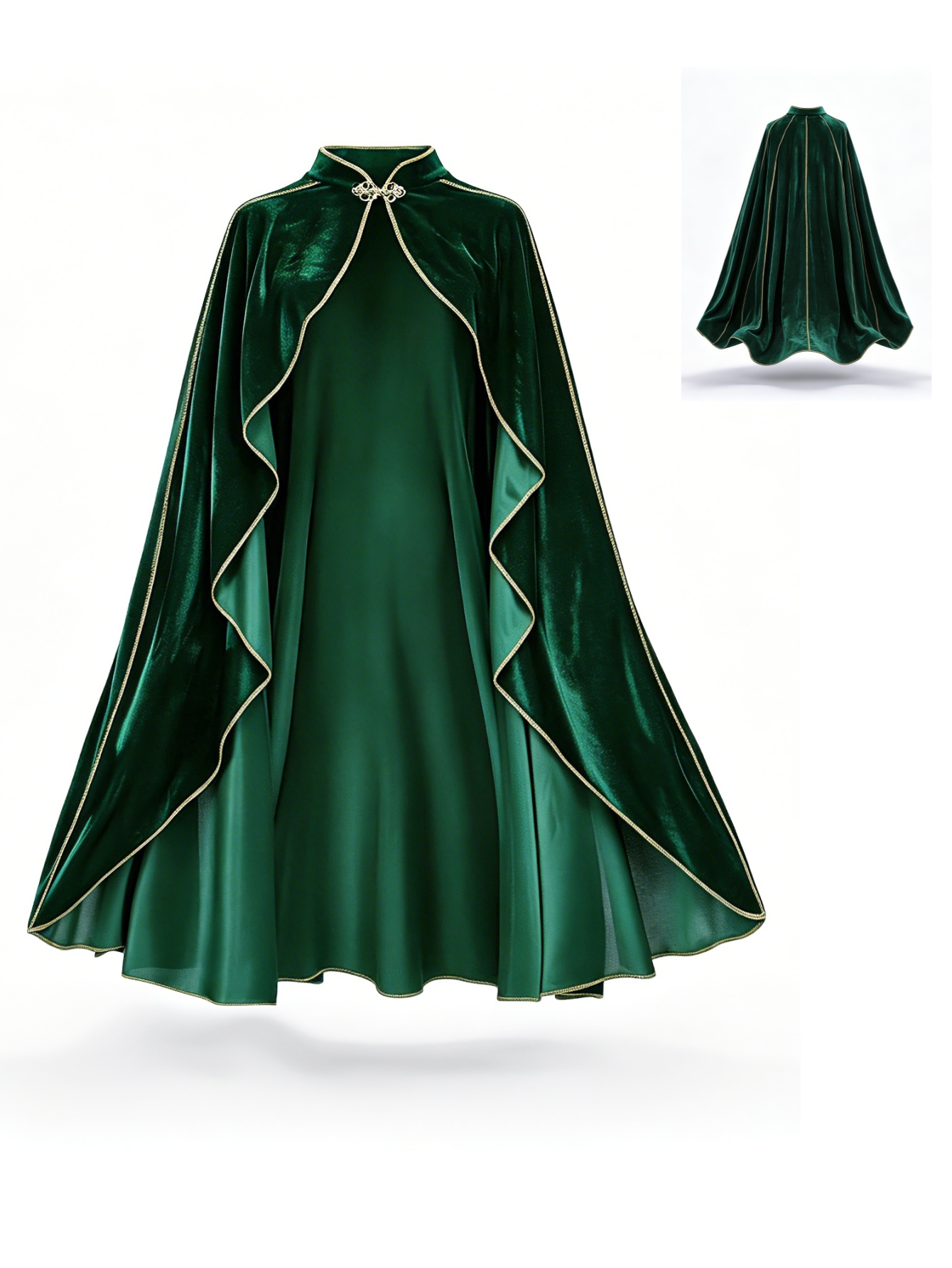 Jubah Beludru Hijau Vintage Wa - Women'S Green Formal Wear ulasan dan harga