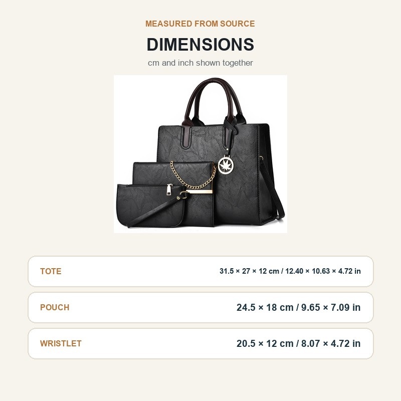 Set Tas Tangan Wanita 3 Buah,  - Shoulder Bag Structured ulasan dan harga