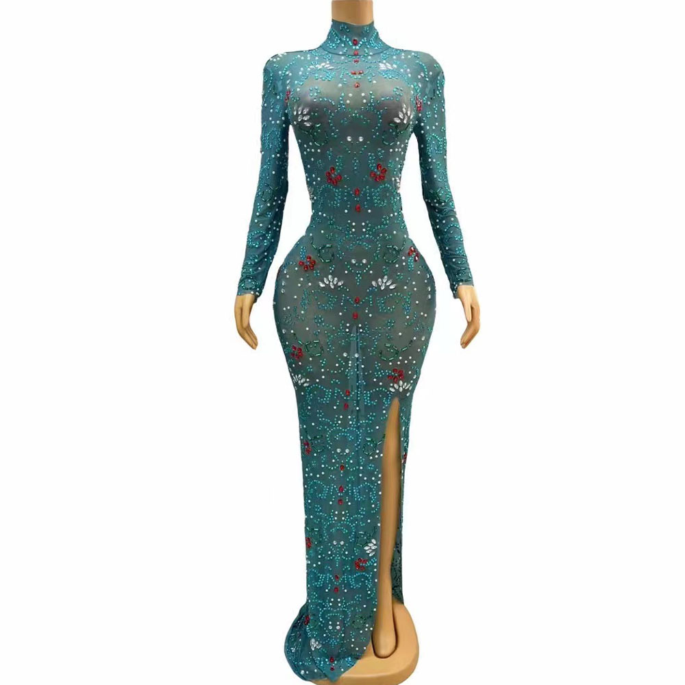 Gaun berlian imitasi merah bir - Women'S Green Formal Wear ulasan dan harga