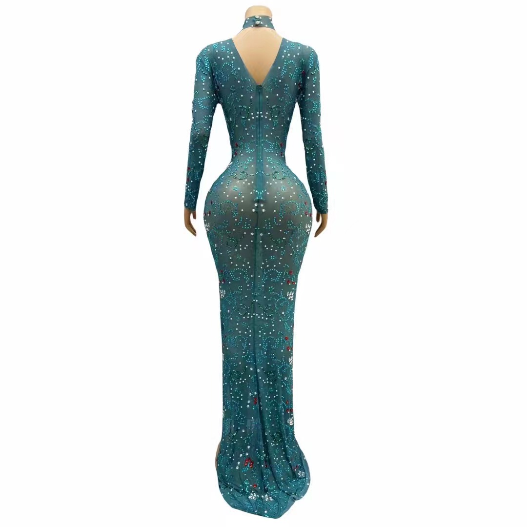 Gaun berlian imitasi merah bir - Women'S Green Formal Wear ulasan dan harga