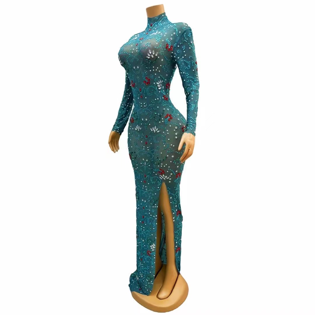 Gaun berlian imitasi merah bir - Women'S Green Formal Wear ulasan dan harga