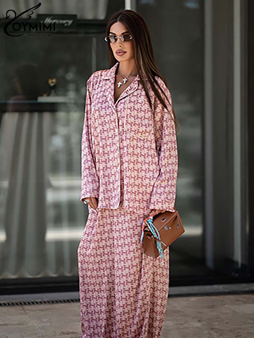 Oymimi Set kemeja wanita motif - Women'S Formal Wear Suits ulasan dan harga