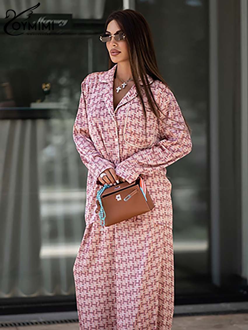 Oymimi Set kemeja wanita motif - Women'S Formal Wear Suits ulasan dan harga