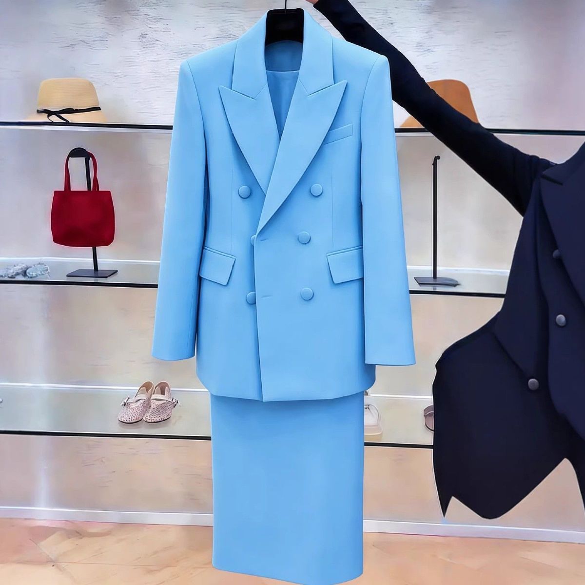 Setelan Jas Blazer Putih untuk - Women Formal Wear Set ulasan dan harga