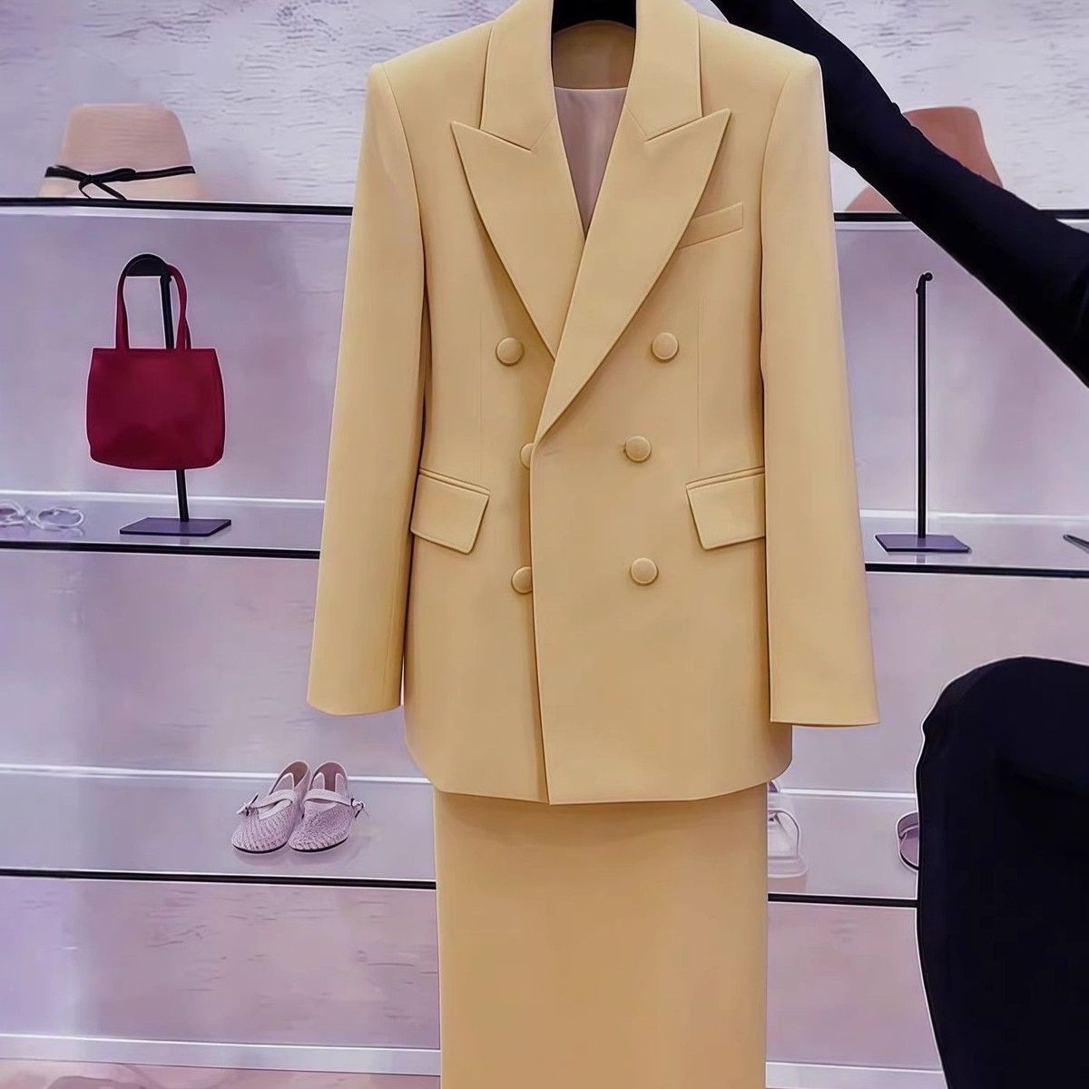 Setelan Jas Blazer Putih untuk - Women Formal Wear Set ulasan dan harga